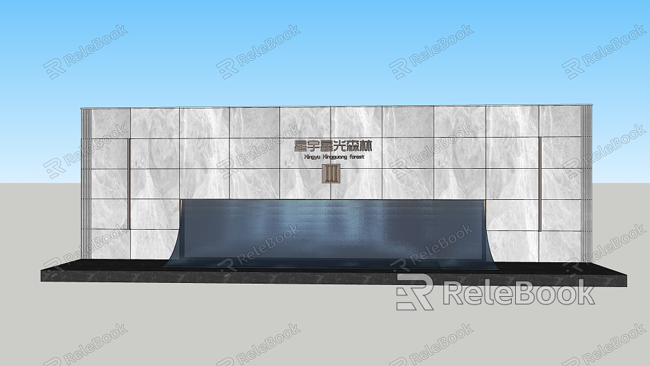 modern landscape wall model