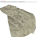 Elegant Cream And Gray Fabric With Intricate Floral Pattern And Smooth Wrinkled Texture