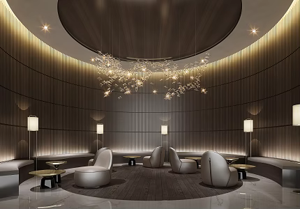 Modern Reception Area Exhibition Hall VIP Area 3d model