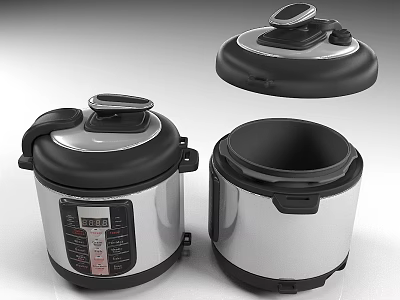 Electric Pressure Cooker With Stainless Steel Digital Control Panel And Removable Inner Pot Kitchen Appliance 3d model