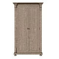Three Vintage Wooden Storage Cabinets With Panel Doors And Decorative Legs Design