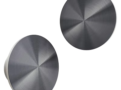 Modern Silver Metallic Circular Wall Lights With Radial Pattern For Home Lighting 3d model