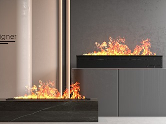 Modern Fireplace 3d model