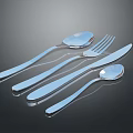 Stainless Steel Cutlery Set Including Spoon Fork Knife And Small Spoon