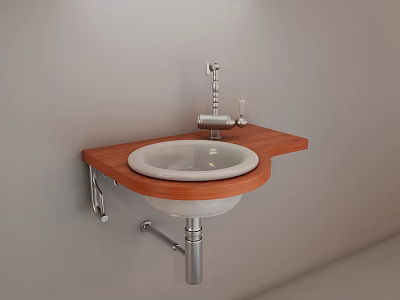 Single Apartment Washbasin Basin Washstand 3d model