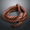 Soft Material Woven Striped Brown And White Coiled Household Accessory For Home Decor
