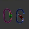 Metal Carabiner Hardware Tools with Secure Locking Mechanism for Outdoor Safety