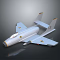 Detailed Silver Gray Model Jet Fighter With Yellow Markings And Reflective Base
