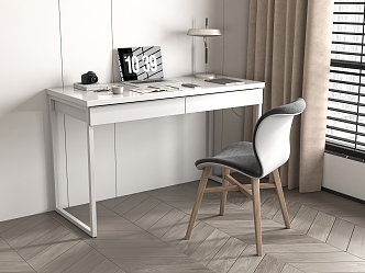 Desk and Chair Combination Leisure Chair Office Supplies 3d model