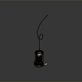 Black Portable Inflator With Yellow Label Power Cord And Air Hose
