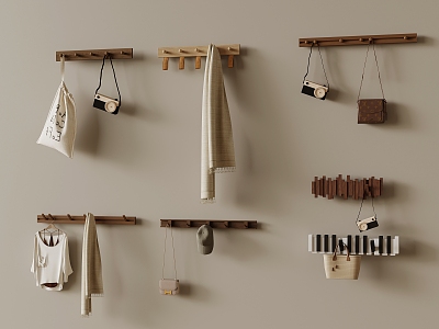 Clothes Hook Clothes Hanging Board Clothes Shoes Bag model