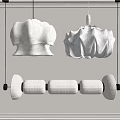 Quiet chandelier lantern chandelier 3d model