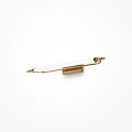 Elegant Brass Wall Sconce With Glass Shade And Decorative Metal Brackets