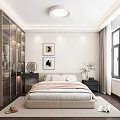 Modern Wardrobe Interior Design In Bedroom With Glass Doors Clothes Hanging And Mirror