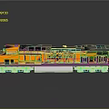 Modern Orange And Black Train Locomotive With Sleek Exterior And Reflective Surface