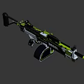Futuristic GOLIATH Gun Design With Black White Yellow Accents Scope And Grip