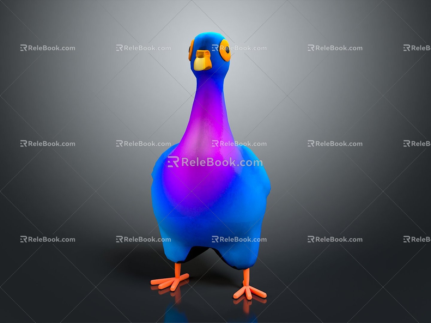 Modern Pigeon Cartoon Pigeon Animation Pigeon 3d model