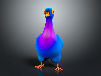 Modern Pigeon Cartoon Pigeon Animation Pigeon 3d model