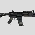 Modern Tactical Assault Rifle With Scope Grip And Magazine Features 3d model