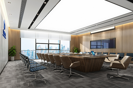 Modern Meeting Room Meeting Table and Chair 3d model