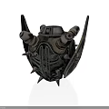 Industrial Mechanical Device With Spiked Armored Shell Dual Pipes And Nozzles