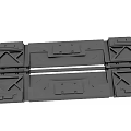 Gray Industrial Metal Structure Components Featuring Connecting Holes And Modular Parts