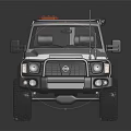 Silver Off Road Vehicle With Red Roof Rack And Large Off Road Tires