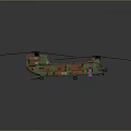 Two Camouflage Military Helicopters Displayed with Rotors on Black Background