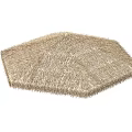 Octagonal Thatch Sunshade Canopy with Natural Fiber Roof for Outdoor Garden Use