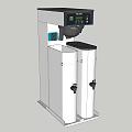 Stainless Steel Commercial Coffee Machine With Dual Tanks And Digital Control Panel For Kitchen