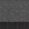 Textured Dark Wall Panel With Accent Lighting In Modern Space 3d model