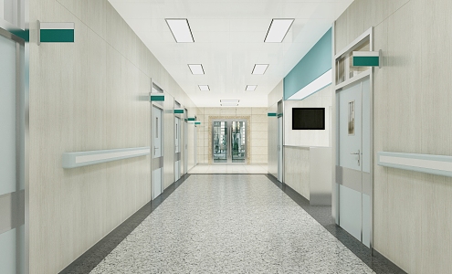 Modern Aisle Hospital Aisle 3d model