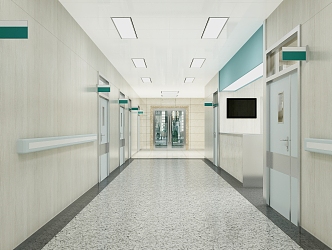 Modern Aisle Hospital Aisle 3d model