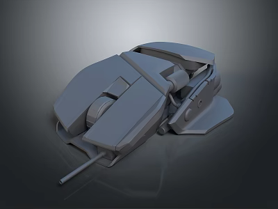 Modern Gray Mechanical Mouse Electronic Device With Professional Ergonomic Design 3d model