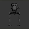 Game and Movie Character Mechanical Four Legged Robot With Metallic Structure And Industrial Design