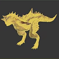 Fierce Spiked Dinosaur Figure In Standing Pose With Reddish Brown And Beige Scales