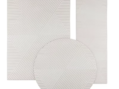 Square Area Rugs With Geometric Striped Patterns For Home 3d model