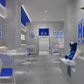 Bubble Tea Shop With Blue Signage Fruit Drinks Fairy Boba Bar Counter And Moon Decor