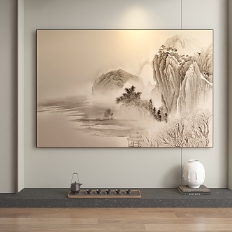 New Chinese Decorative Painting 3d model