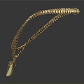 Elegant Gold Plated Necklace With Intricate Braided Chain And Ornate Pendant