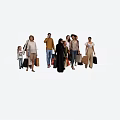 Diverse Group of People Holding Shopping Bags Standing in Front of Building