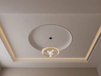 Modern Ceiling Modern Chandelier Modern Air Conditioning Air Outlet Restaurant Ceiling Gypsum Board Ceiling 3d model
