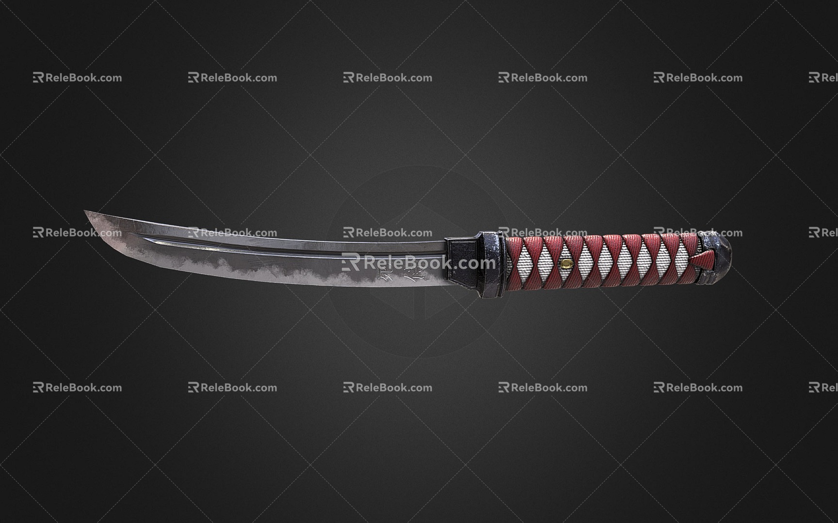 Samurai sword Deadpool sword machete bayonet 3d model