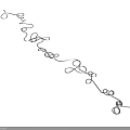 Curved Metal Wire Chain Like Structure With Red Small Parts On Gray Background