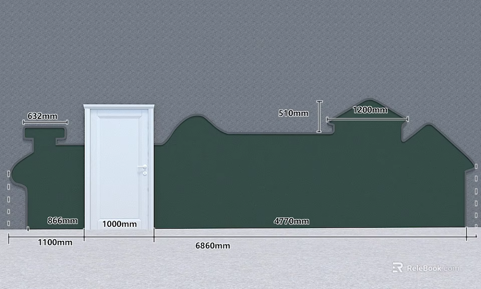Detailed Kindergarten Interior Layout With Structural Dimensions And Door Measurements 3d model
