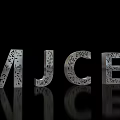 3D Metallic Letters With Hollow Design On Black Background And Reflection