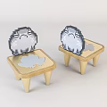 Cute Wooden Kids Chair With Pixel Style Cloud Pattern Backrest Design