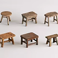 Various Wooden Stools With Different Designs And Styles For Home Interior Decor