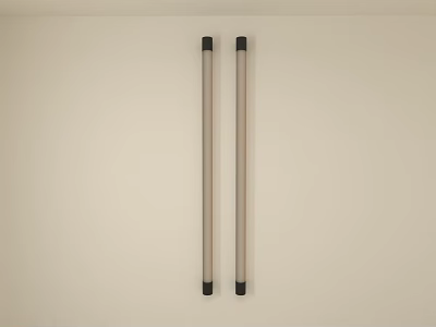Modern Minimalist Wall Lamps Long Cylindrical Design Mounted On Light Wall 3d model