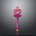 Pink Magic Wand with Heart Shaped Top Star Decoration and Wing Accents